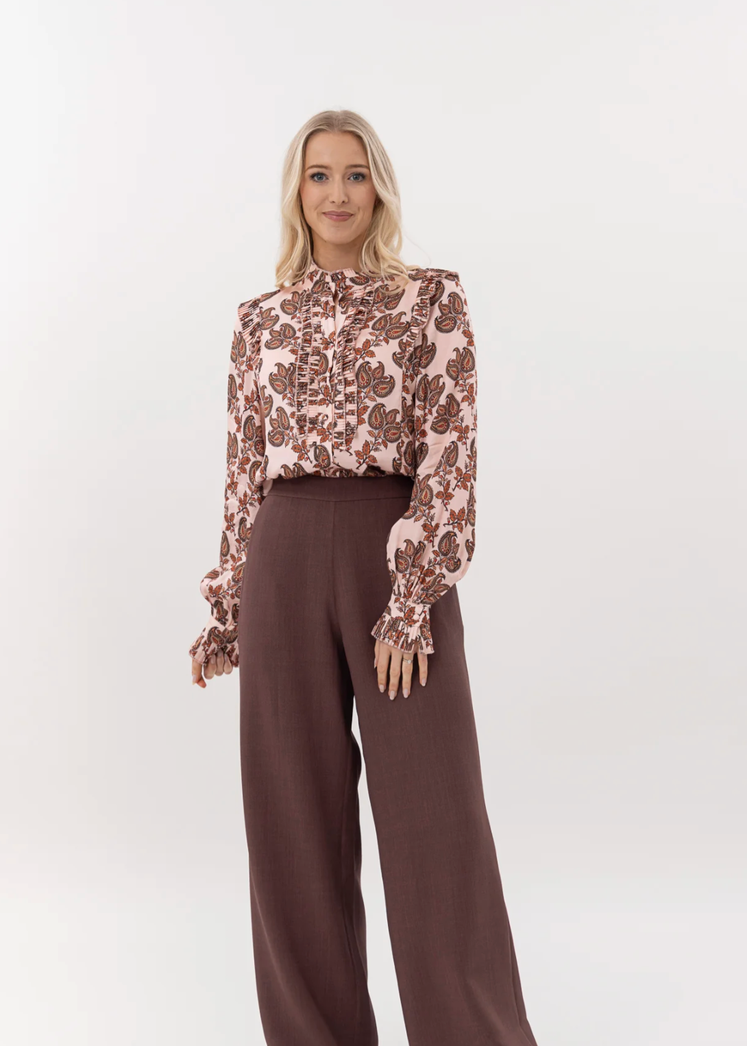 Jools Shirt - Blush Barque | Abbey Road Kaikoura