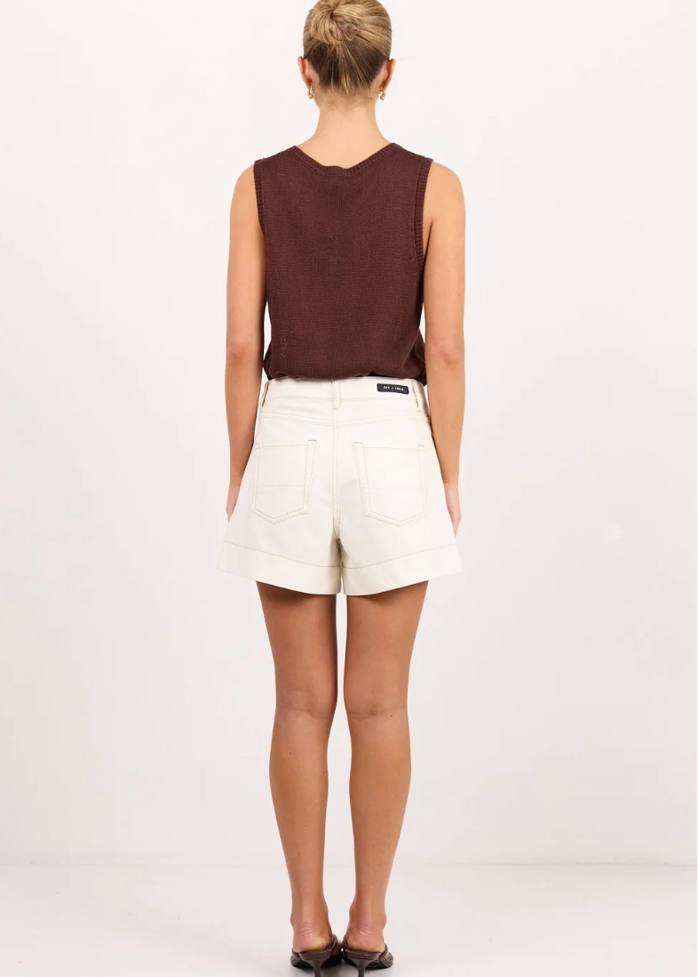 Kindly Ecru Pocket Front Denim Short | Abbey Road Kaikoura