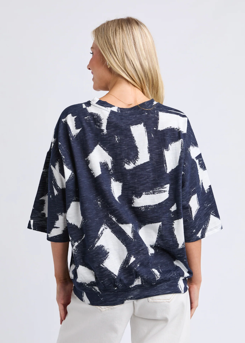Klee Sweat - Navy Yardage Print | Abbey Road Kaikoura