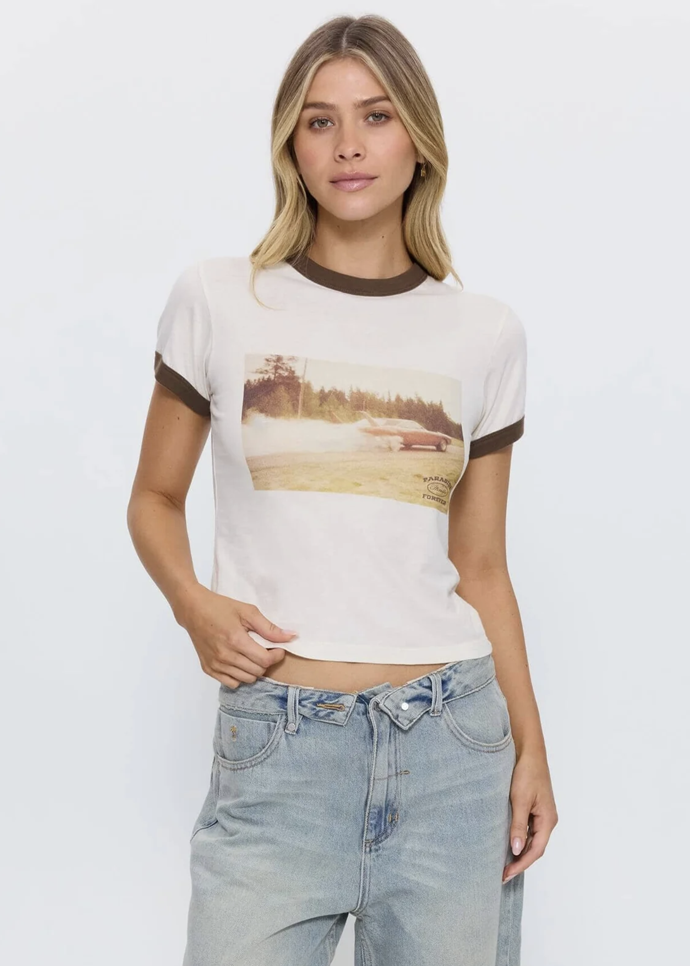 Last Stop Ringer Boy Tee - Heritage White | Abbey Road Kaikoura
