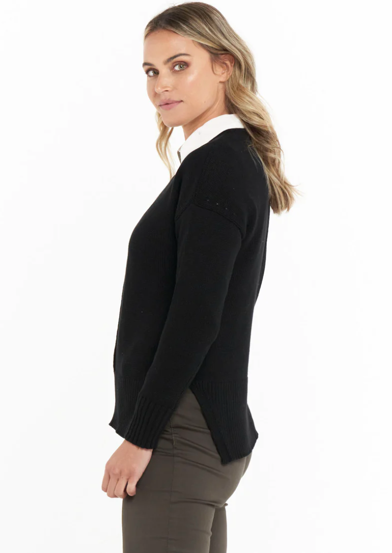 Betty Basics Lilly Knit Jumper /Coal|Abbey Road