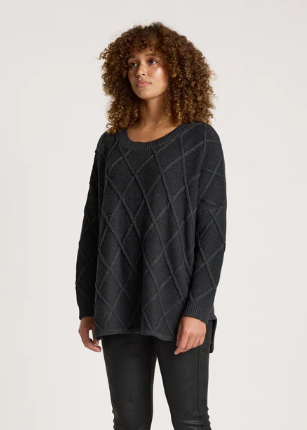 Liora Relaxed Jumper - One Size\  Char | Abbey Road Kaikoura