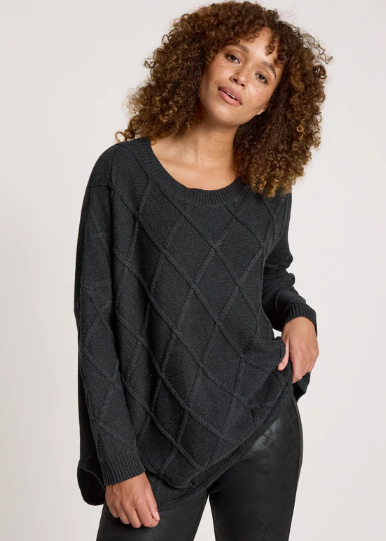 Liora Relaxed Jumper - One Size\  Char | Abbey Road Kaikoura