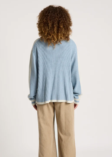 Liora Zip Jumper - Lake/Bisque | Abbey Road Kaikoura