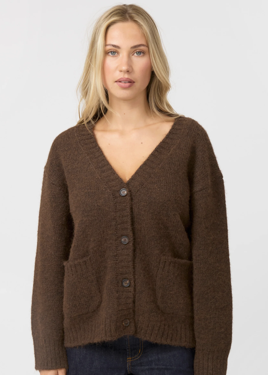 Loretta Cardigan - Brown | Abbey Road Kaikoura