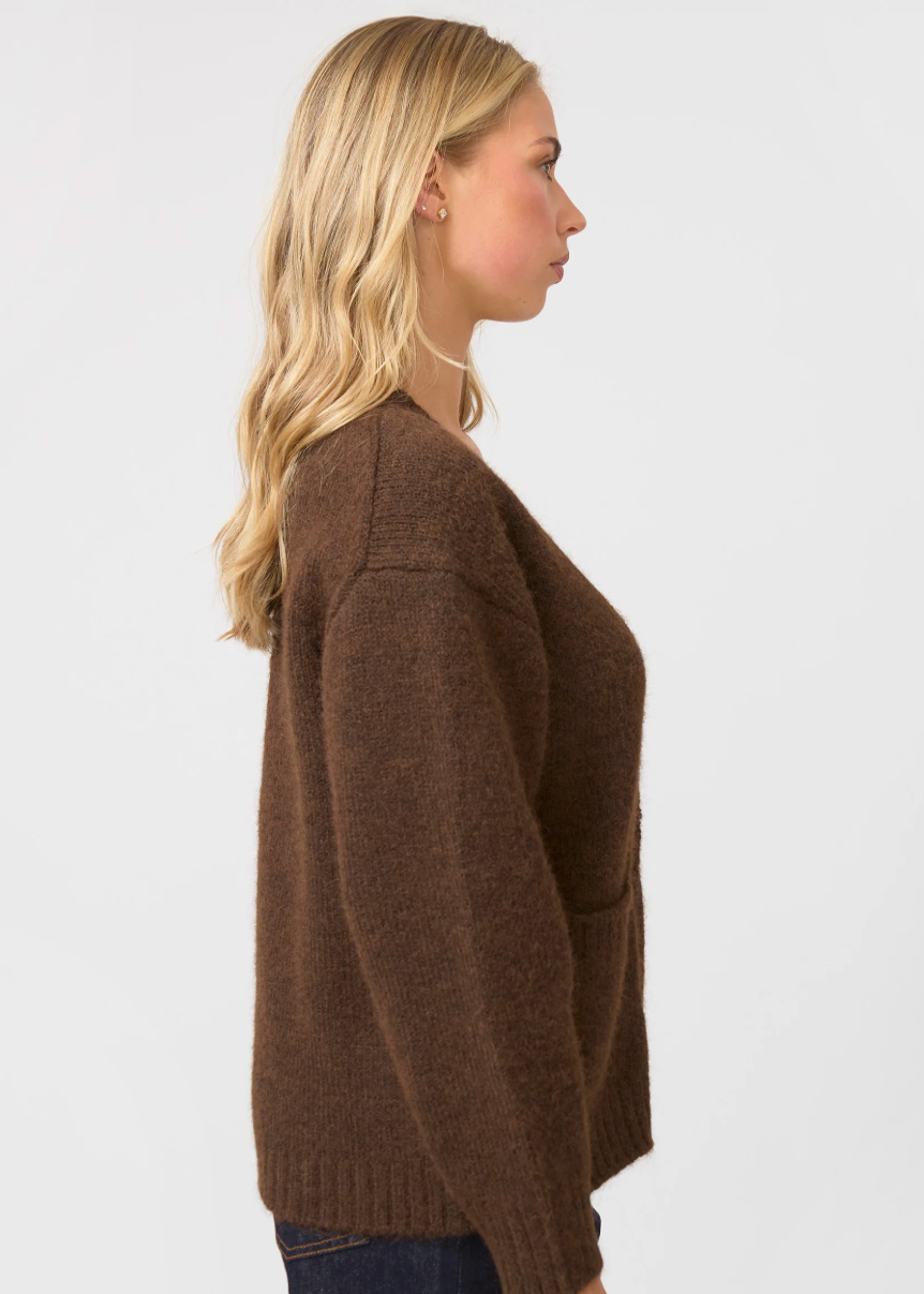 Loretta Cardigan - Brown | Abbey Road Kaikoura