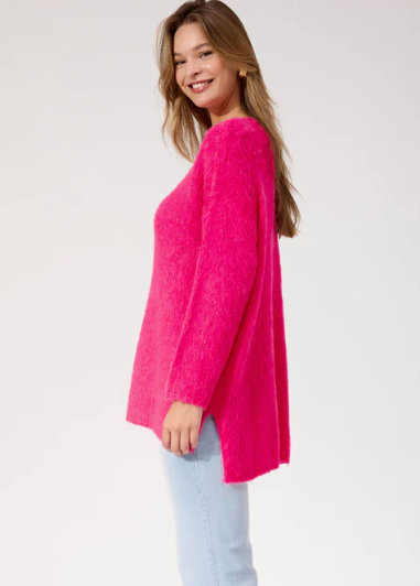 Lyon Relaxed Jumper - Hot Pink/ One Size