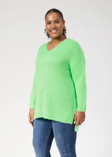Lyon Relaxed Jumper - Lime / One Size