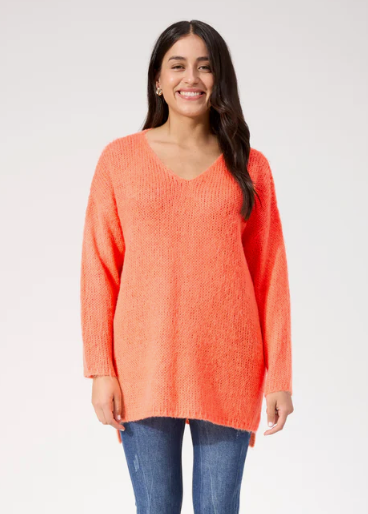 Lyon Relaxed Jumper - Orange / One Size