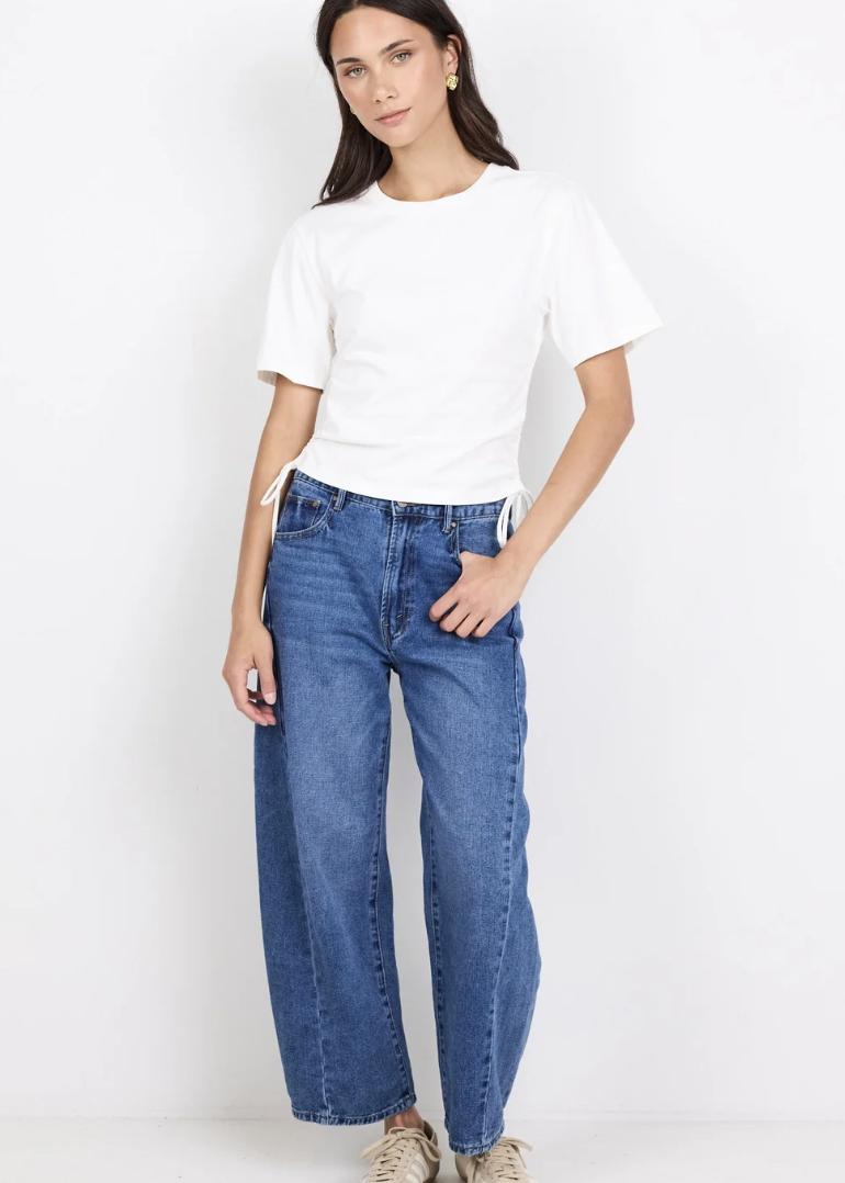 Lyrics White Tie Side Detail Tee | Abbey Road Kaikoura