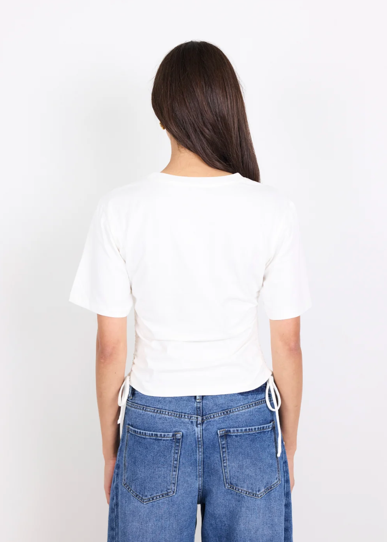 Lyrics White Tie Side Detail Tee | Abbey Road Kaikoura