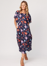 Load image into Gallery viewer, Lemon Tree Mavis Dress Navy Floral | Abbey Road Kaikoura