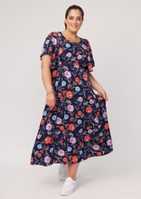 Load image into Gallery viewer, Lemon Tree Mavis Dress Navy Floral | Abbey Road Kaikoura