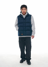 Load image into Gallery viewer, Huffer Mens Classic Down Vest/ HrgBone Navy|Abbey Road