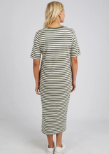 Load image into Gallery viewer, Elm Merry Tee Dress Clover/Pearl Stripe|Abbey Road