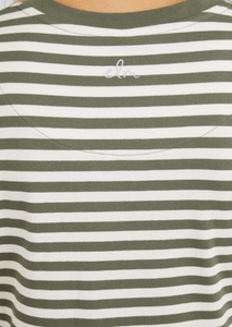 Elm Merry Tee Dress Clover/Pearl Stripe|Abbey Road