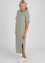 Load image into Gallery viewer, Elm Merry Tee Dress Clover/Pearl Stripe|Abbey Road