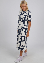 Load image into Gallery viewer, Elm Miro Tee Dress Navy Geometric|Abbey Road