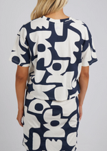 Load image into Gallery viewer, Elm Miro Tee Navy Geometric Print|Abbey Road