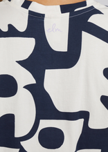 Load image into Gallery viewer, Elm Miro Tee Navy Geometric Print|Abbey Road