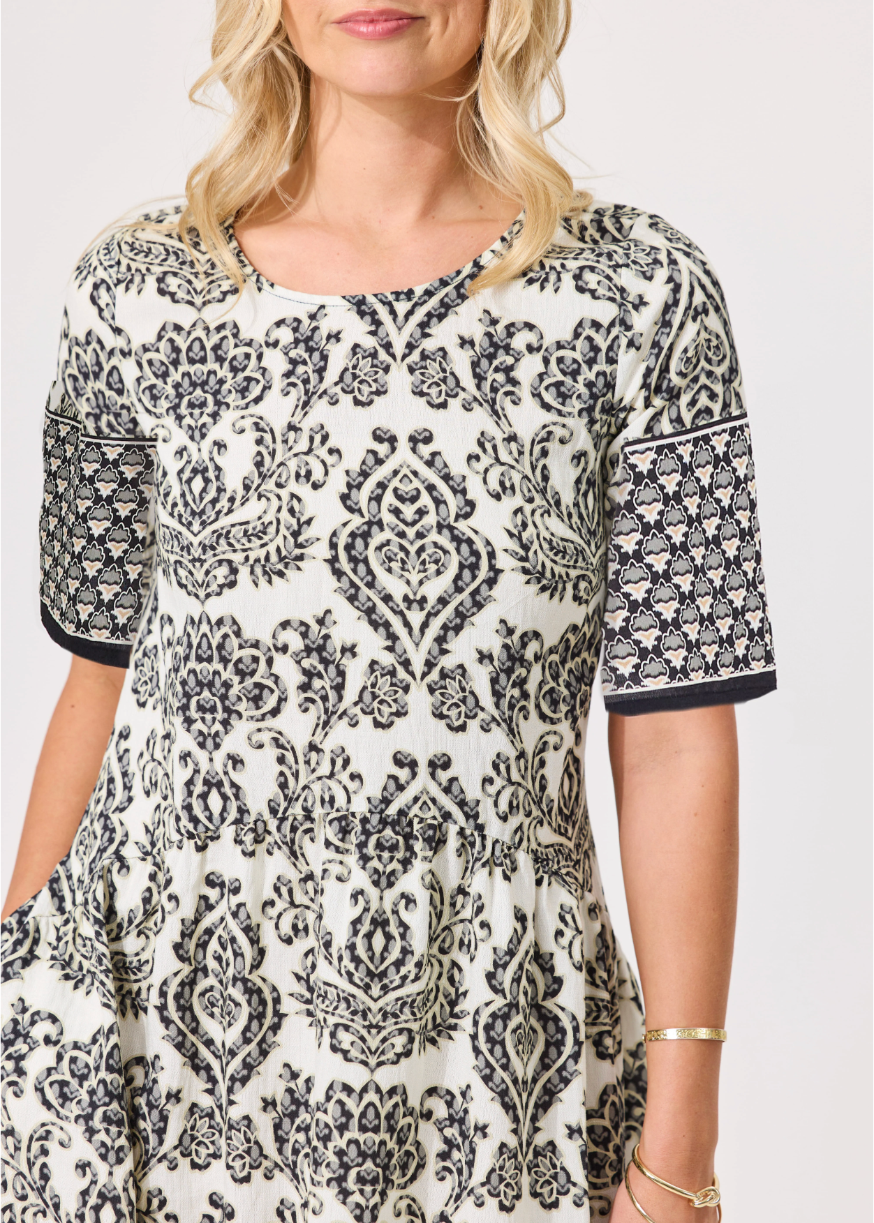 Madonna Dress - Black Persian | Abbey Road Kaikoura