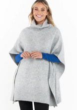 Load image into Gallery viewer, Betty Basics Manhattan Roll Neck Poncho /Concrete|Abbey Road