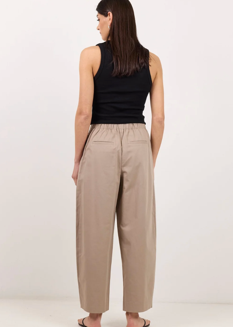 Manifesto Stone Front Pleat Barrel Leg Pant | Abbey Road Kaikoura