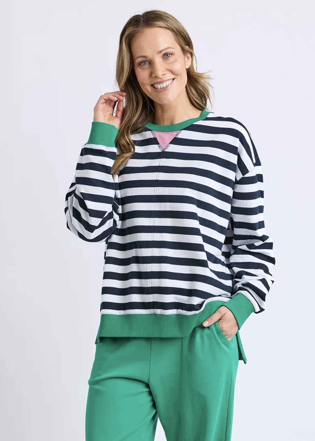 Maps Crew Navy & White Stripe | Abbey Road Kaikoura