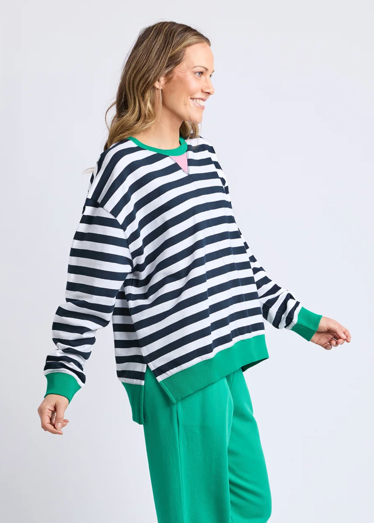 Maps Crew Navy & White Stripe | Abbey Road Kaikoura