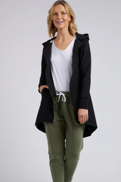 Mara Zip Hoodie Black