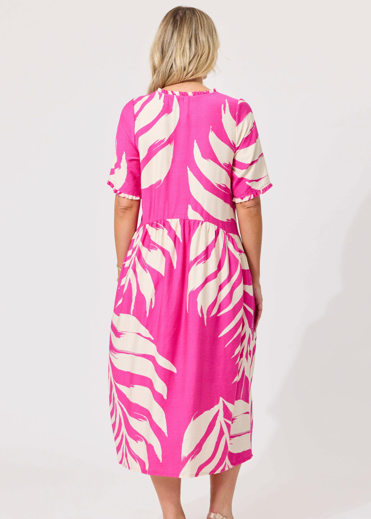 Marissa Dress - Floral Fuchsia | Abbey Road Kaikoura