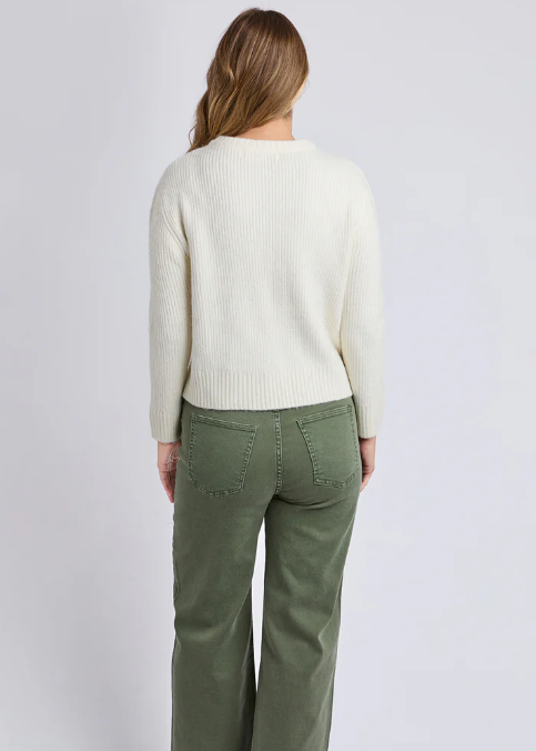 Marla Floral Knit Vintage White | Abbey Road Kaikoura