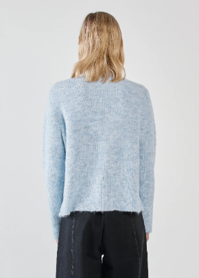Marli Boxy Rib Knit - Pale Blue | Abbey Road Kaikoura