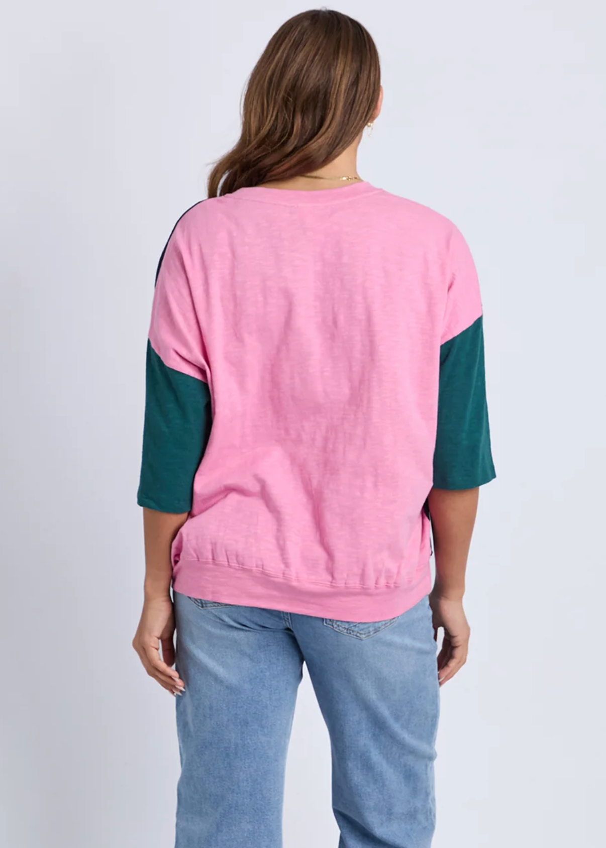 Mazie Colour Block Sweat Teal/Navy/Quartz | Abbey Road Kaikoura