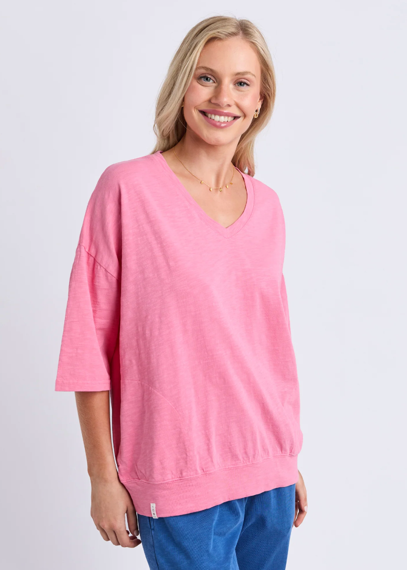 Mazie Vee Neck - Pink Lemonade  | Abbey Road Kaikoura