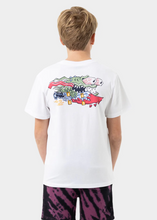 Load image into Gallery viewer, Meek Scratched Slasher Boys Tee / White_2 | Abbey Road Kaikoura