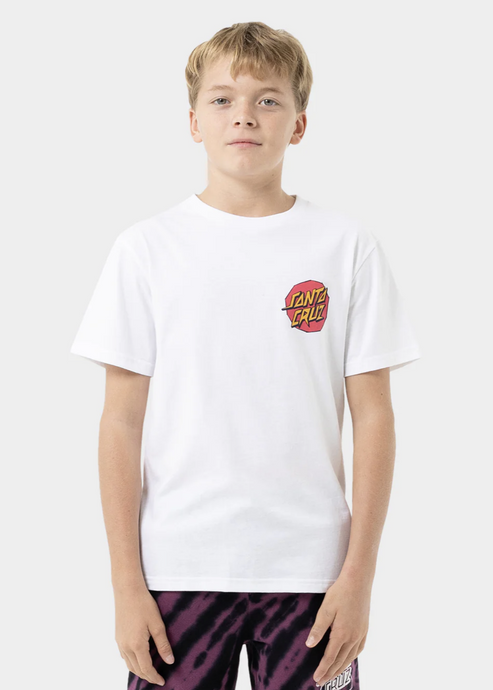 Meek Scratched Slasher Boys Tee / White | Abbey Road Kaikoura