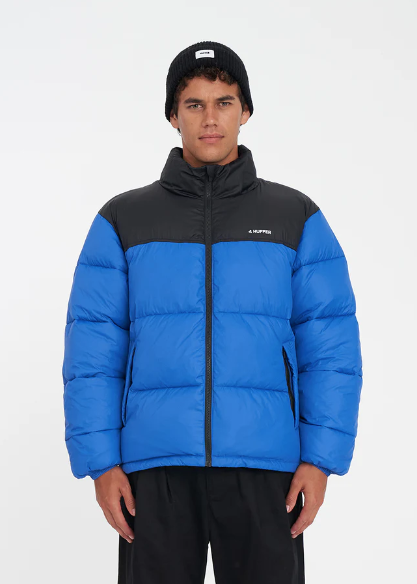 Men's Rider Puffer Jacket Cobalt/Black | Abbey Road Kaikoura
