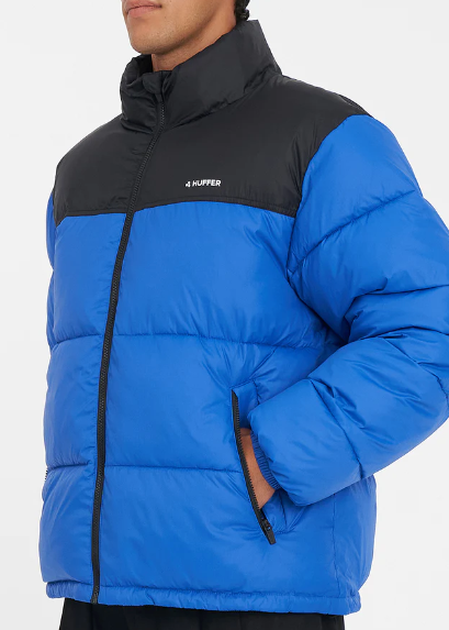 Men's Rider Puffer Jacket Cobalt/Black | Abbey Road Kaikoura