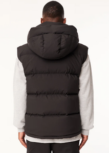 Huffer Mens Block Down Vest/Black|Abbey Road