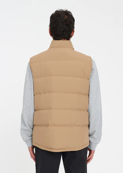 Mens Classic Down Vest Tan | Abbey Road Kaikoura