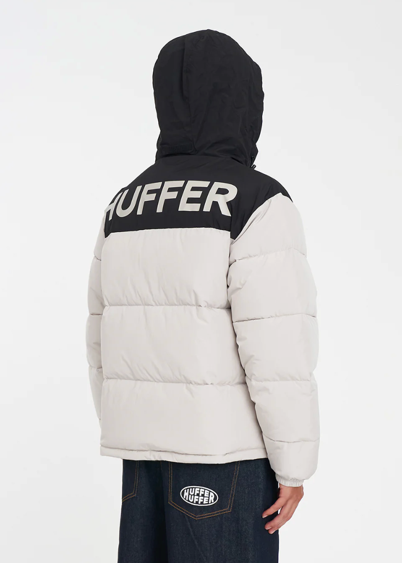 Mens Duo Puffer JKT MoonRock/Black | Abbey Road Kaikoura