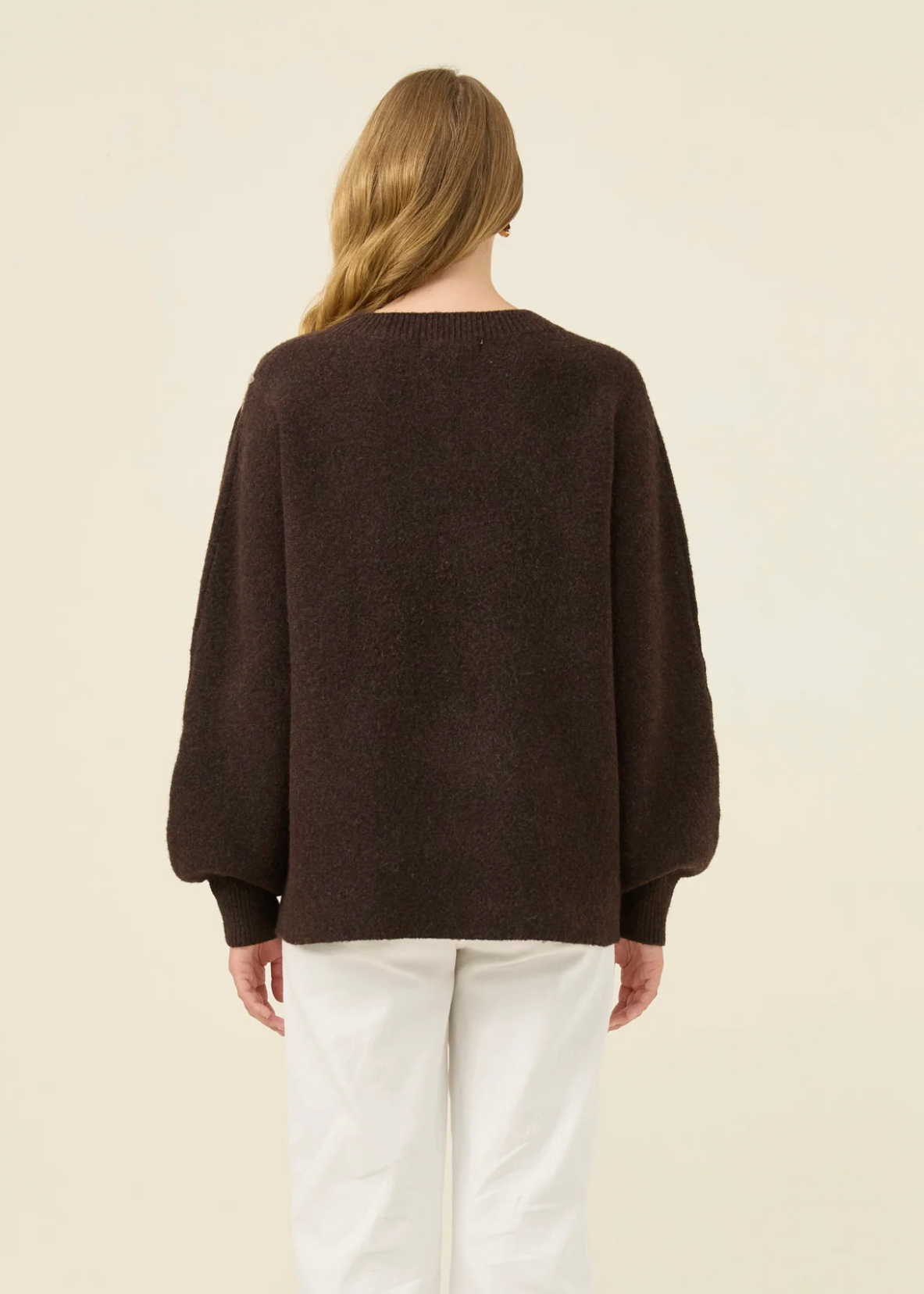 Miru Stitch Flower Jumper - Chocolate | Abbey Road Kaikoura