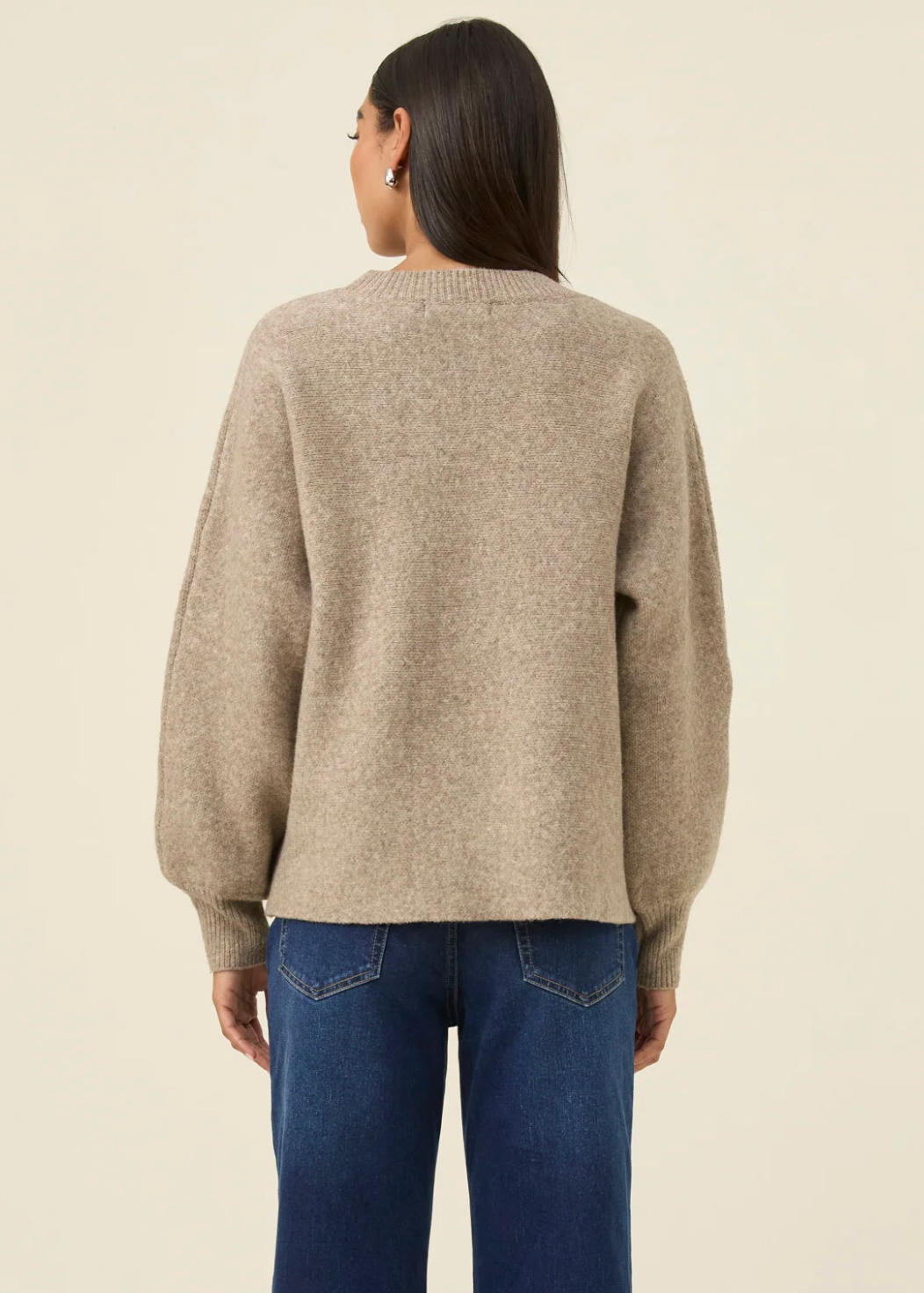Miru Stitch Flower Jumper - Stone | Abbey Road Kaikoura