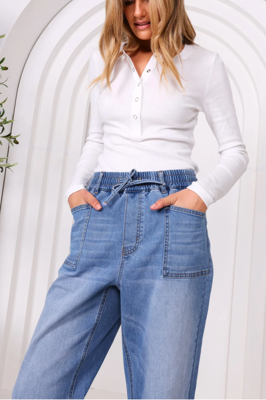 Monaco Leo Barrel Jean Blue | Abbey Road Kaikoura 