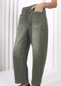Monaco Leo Barrel Jean Khaki |  Abbey Road Kaikoura