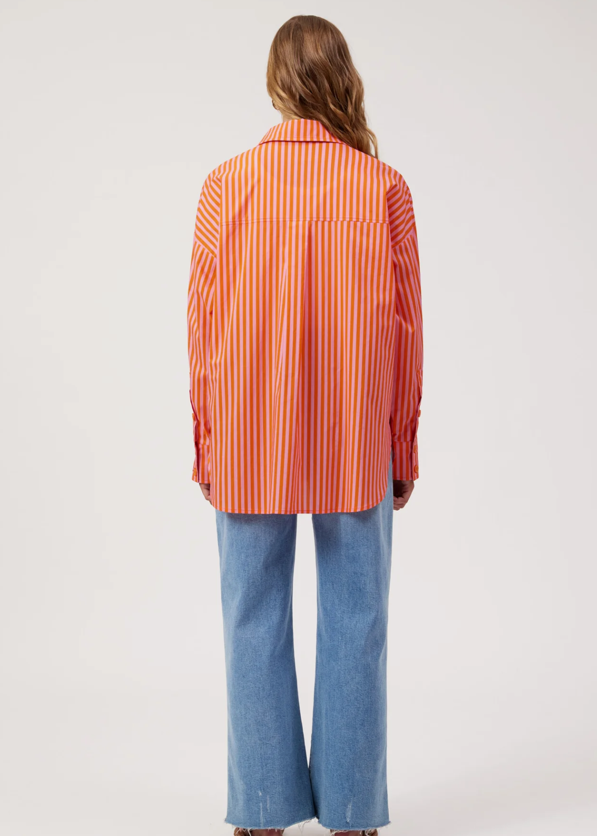 Mykonos Embroidered Stripe Shirt - Pink | Abbey Road Kaikoura
