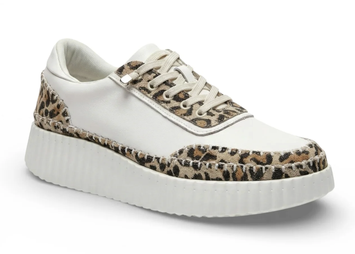 Noa Leopard Whipstitch Platform Sneaker | Abbey Road Kaikoura