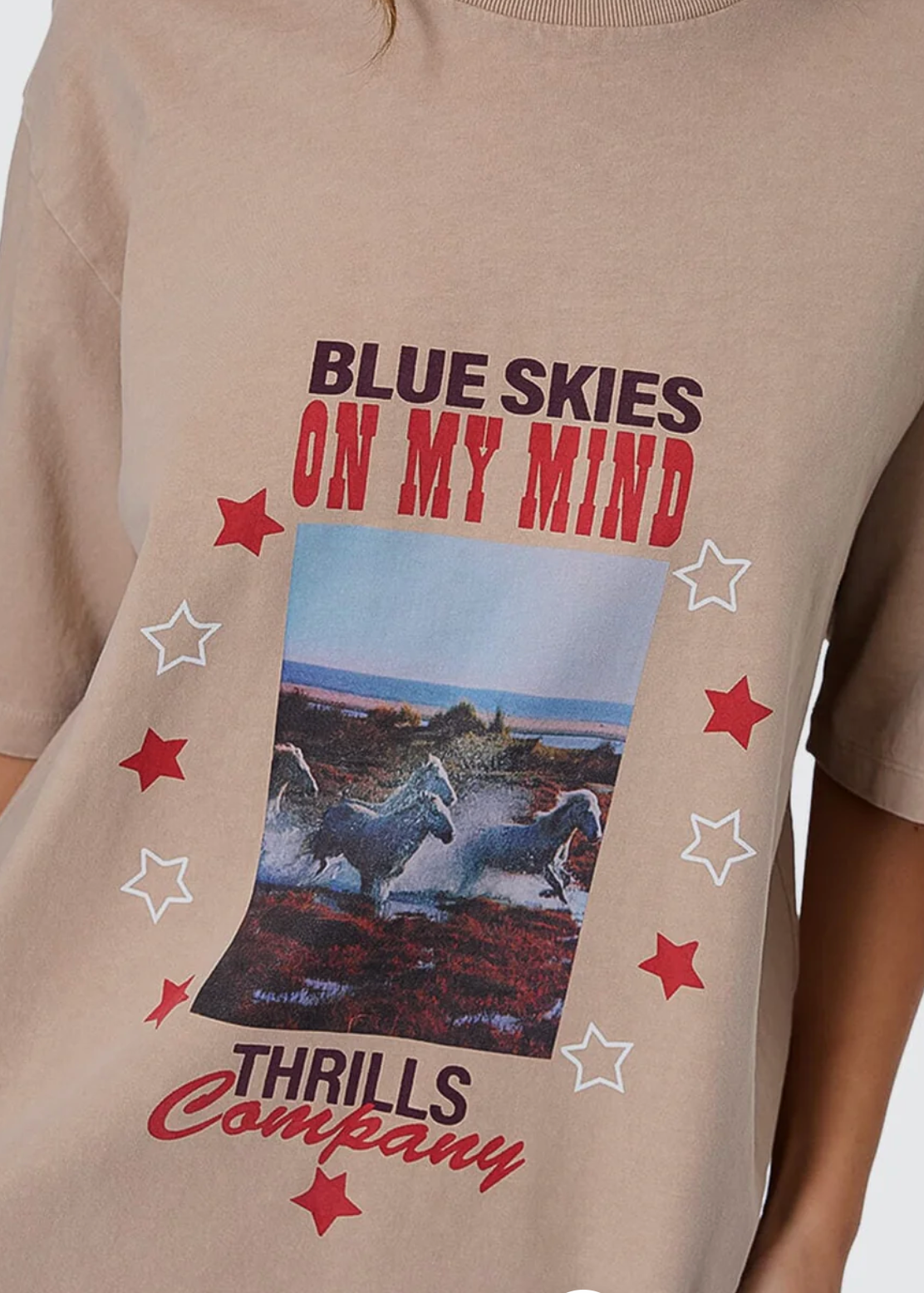 On My Mind Square Tee - Stone | Abbey Road Kaikoura