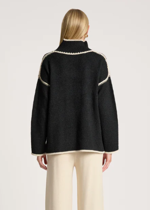 Orin Jumper - Black/Dune | Abbey Road Kaikoura 
